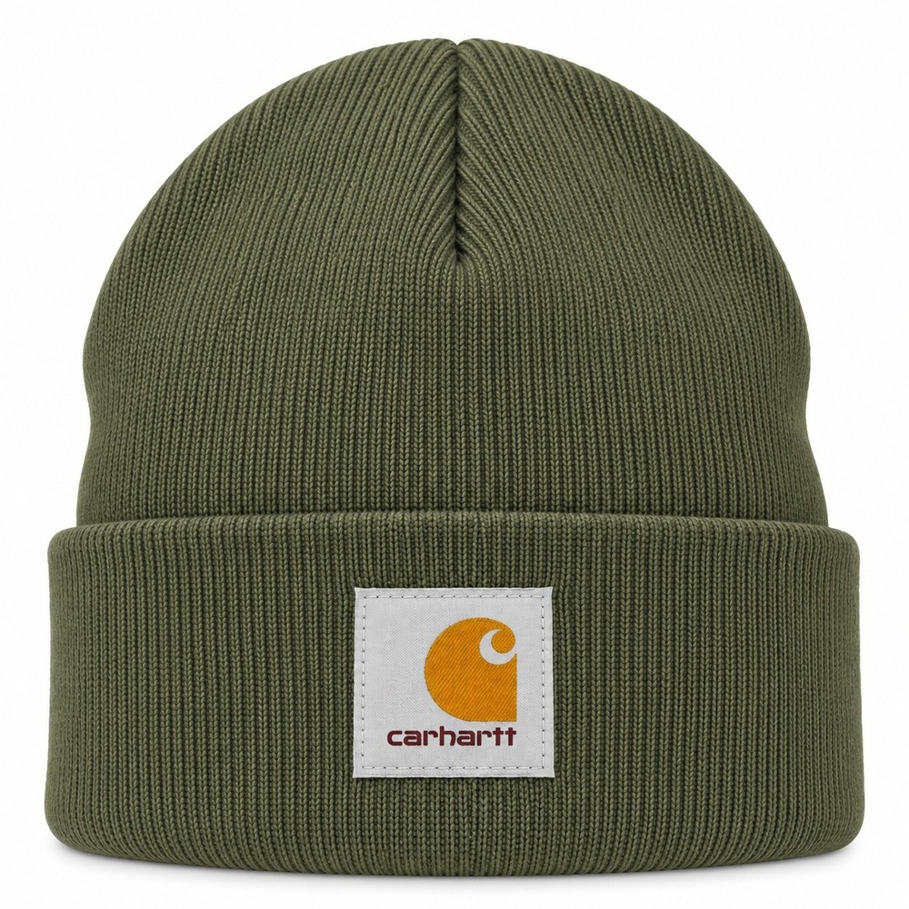 Carhartt Beanie Mens OSFM Sage Green NWT Patch Ribbed Knit Hat
